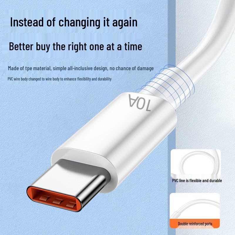 10A 120W Super Fast Charging Type-C Cable for Huawei Honor - Universal Flash Charging