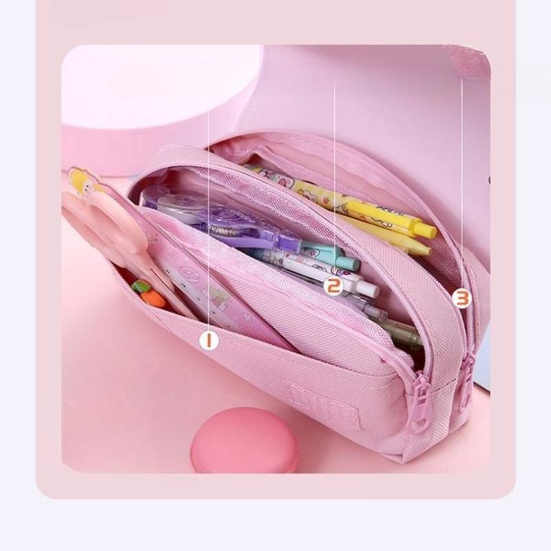 Demon Hunters Anime Kids Pencil Case Printing Cartoon Rumi Mira Zoey Student Stationery Bag