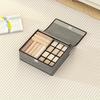 2-in-1 Foldable Fabric Storage Box with Lid, 13/17 Compartments, Beige/Grey Drawer Organizer for Bras, Socks, Ties, Space-Saving Closet Organizer