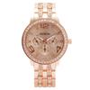 Fashion Womens Quartz Watch With Diamond Accents 24h Calendar Waterproof For Gift