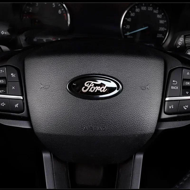 Naklejka Samochodowa 2026 Ford Nowy 2025 Gorąca 3Szt. Samochód Przednia Pokrywa Silnika Tylny Emblemat Logo Naklejka dla Ford Mondeo Edge Kuga Focus Hatchback Sedan