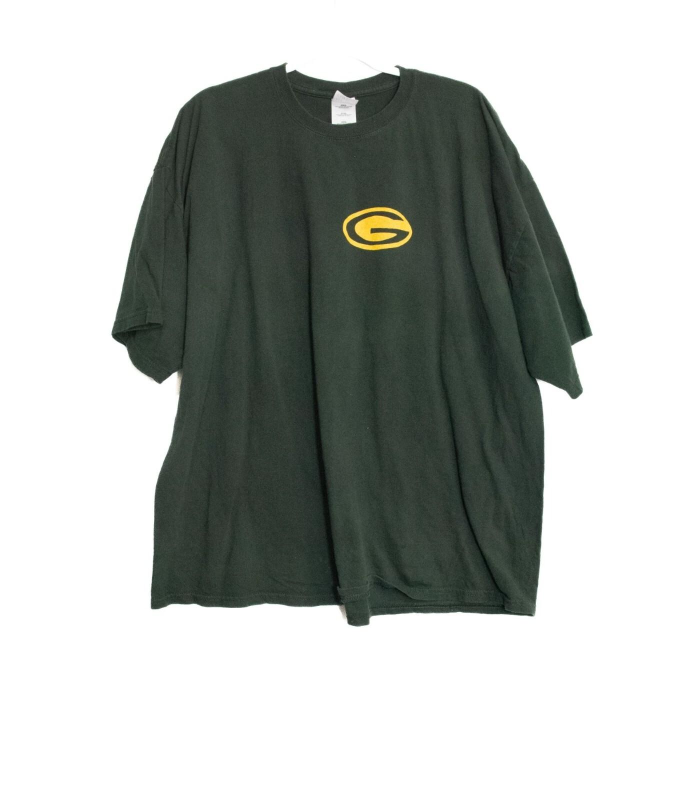 Green Bay Packers NFL Logo T-Shirt XXXL Green Yellow Heavy Cotton M