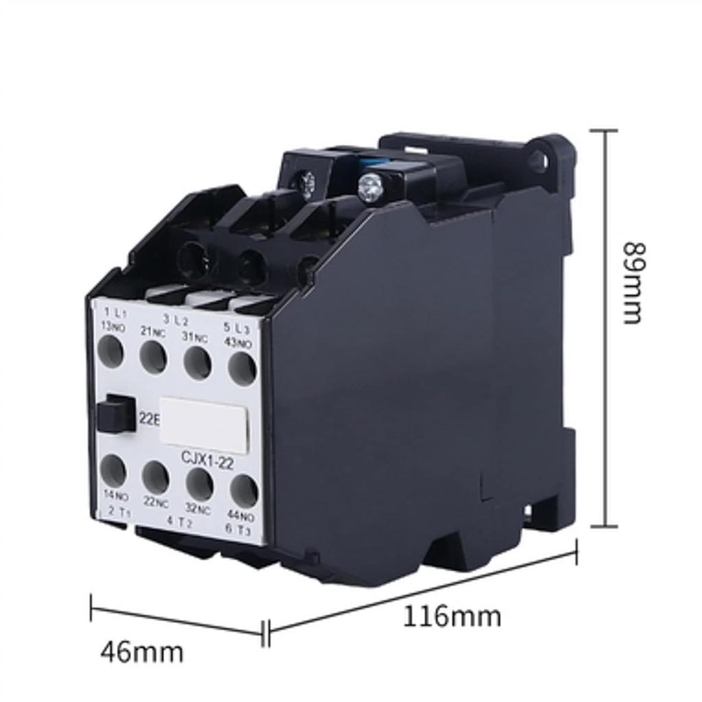 Contactor CJX1-22/22 3TB43 AC Contactors DIN Rail Mounted 2no 2nc 24V/36V/110V/220V/380V 22A 50Hz/60Hz Industrial Electrics (Color : 110v)