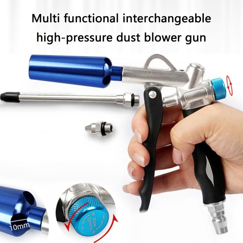 Steel Air Blower Guns Set with Adjustable Flow Control For Car Detailing Electronics Maintenance And Dust Removal Tool