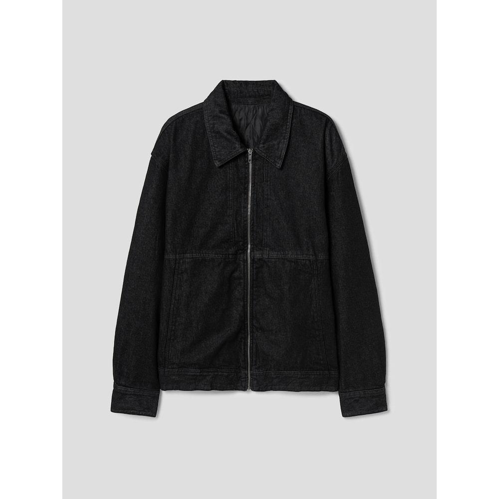 8seconds Collared Zip-Up Padded Denim Outerwear Black