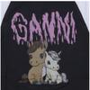 Ganni Women S Long Sleeve Raglan T ShirT Pony Logo A1050054 252