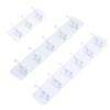 3/5/6 Row Transparent Towel Holder Seamless Coat Hanger Door Hook Wall Hooks Storage Rack