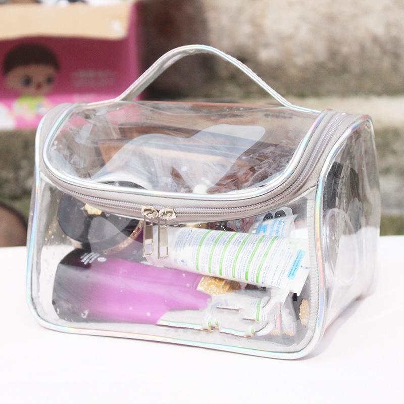 Makeup Bag, Instagram Style, Large Capacity, Portable Travel Wash, Rinse Cosmetics, Transparent Storage Bag, Lightweight Design, Reusable