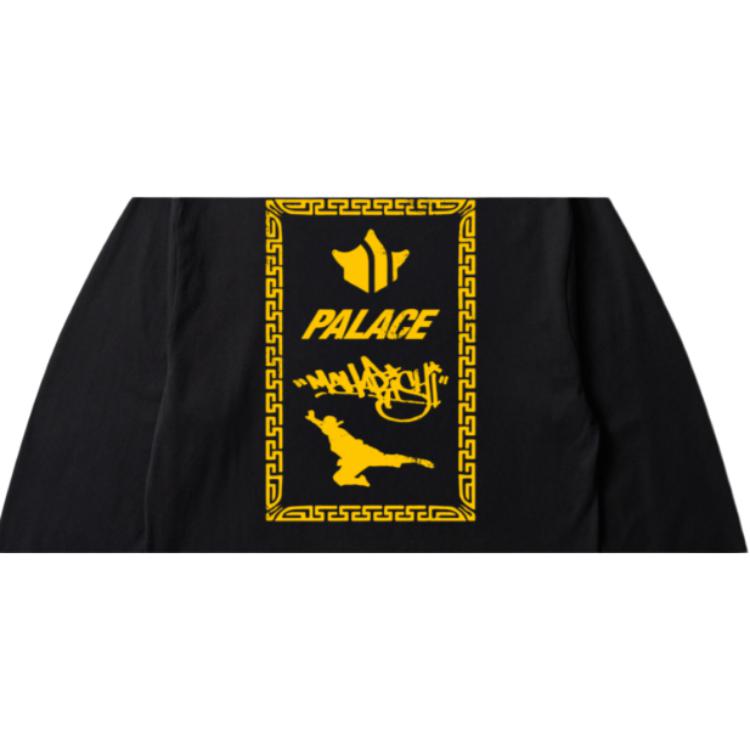Palace X Maharishi Shaolin Tag Long-Sleeve Black Unisex Tops P28MHES003