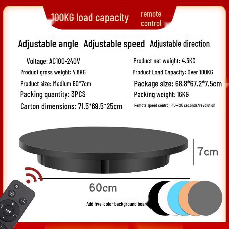 High-Capacity Electric Rotating Display Stand for Photography and Video