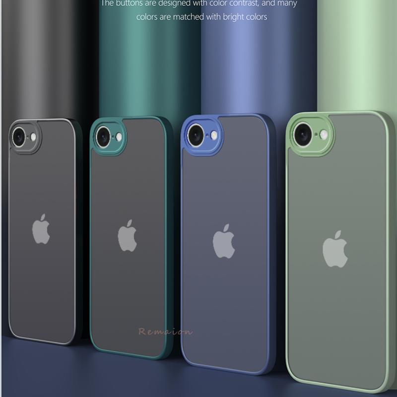 Pro iPhone 16E Pouzdro SE4 Tvrdé PC Armor Matné Luxusní Color Blocking Nárazuvzdorné Ochranné Pouzdro na Fotoaparát pro iPhone 16e Kryt