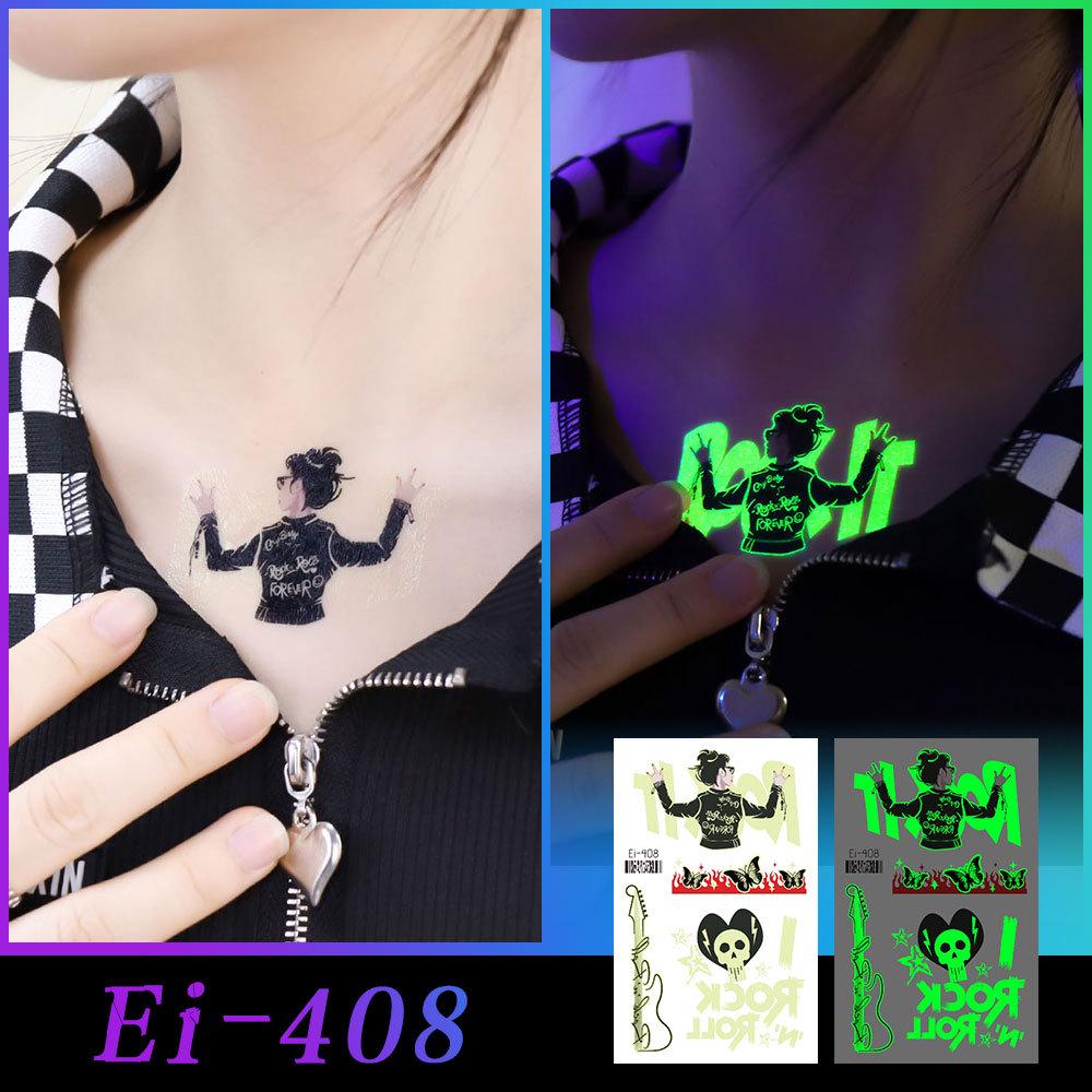 New Luminous Waterproof Rock Band Tattoo Stickers for Concerts & Music Festivals