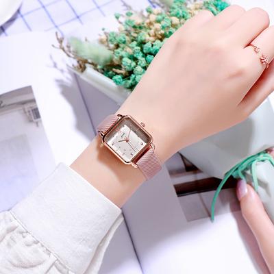 Simple and Fashionable Commuter Square Quartz Watch Student Casual Daily Belt Ladies Watch