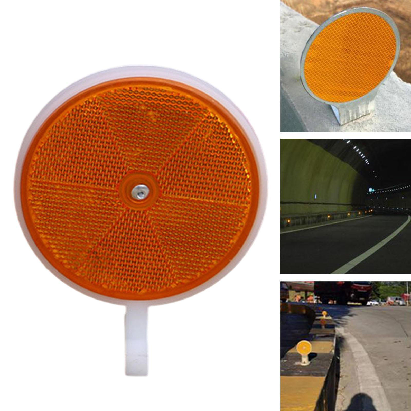 

Driveway Lane Reflector Marker Round Sign for Outdoor Traffic Safety білий