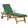 Day and Night - Day and Night Lounger with Solid Green Teak Wood Cushion