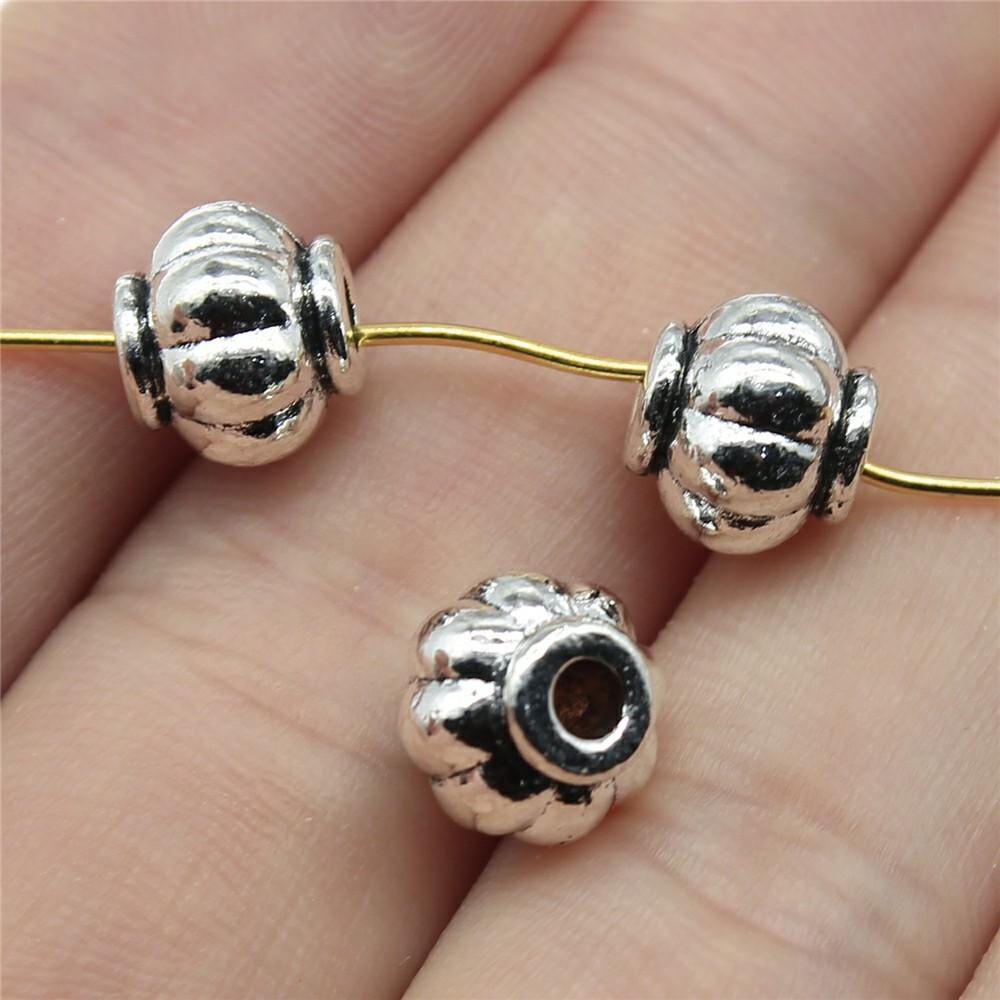 10pcs Spacers Beads Small Hole Beads For Jewelry Making Antique Silver Color DIY Crafts Making Findings Handmade Jewelry