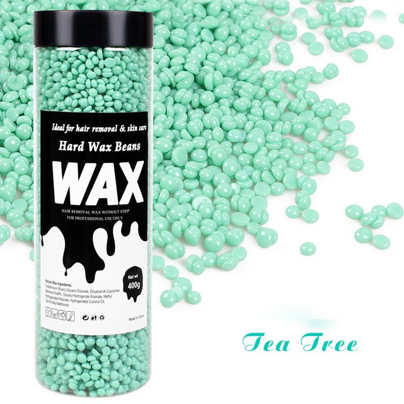 400g Depilatory Wax Beans for Hair Removal Hard Wax Pellet for Wax Warmer Hot Film Painless Waxing Beads for Wax Heater Machine