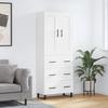 Vidaxl Vetrina, Bianca, 69,5X34X180 Cm, Materiale Derivato dal Legno