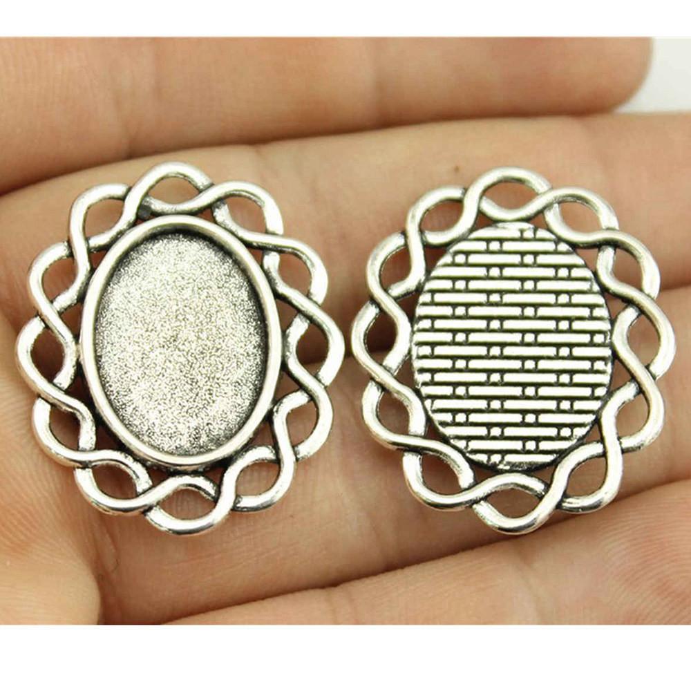 Owalna szklana baza kaboszonowa, oprawa, ramka pasująca 18x25mm 13x18mm, akcesoria, części, męska biżuteria, masywna, oryginalna dla Ciebie