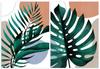Set of Two Posters Monstera Leaf