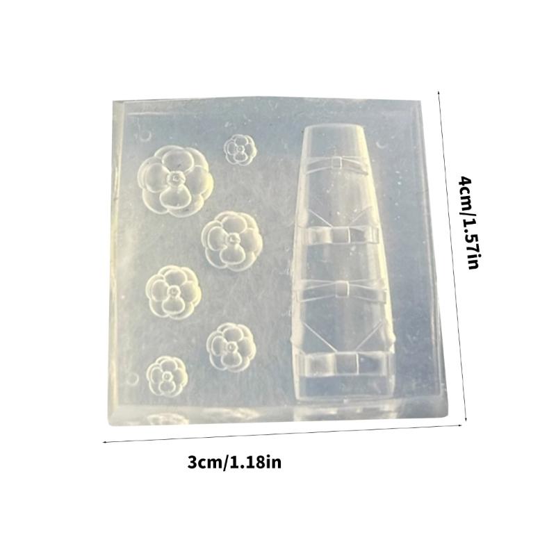 3D Bowknot Flower Silicone Nail Art Mold For DIY Crafts Manicure Jewelry Accessories Design Nail Charm Mold