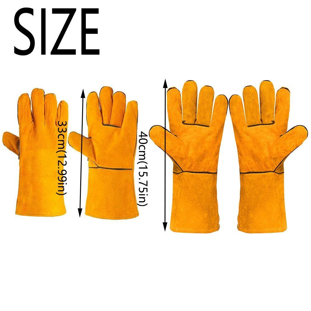 Soft Welding Gloves Heat Resistant Leather Working Gloves Gardening Safety Gloves Driving