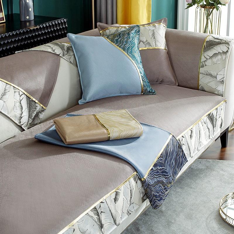 

Подушка для дивана из ледяного шелка, летний нескользящий чехол для дивана, универсальный универсальный летний коврик на четыре сезона, коврик из ротанга 70*70cm