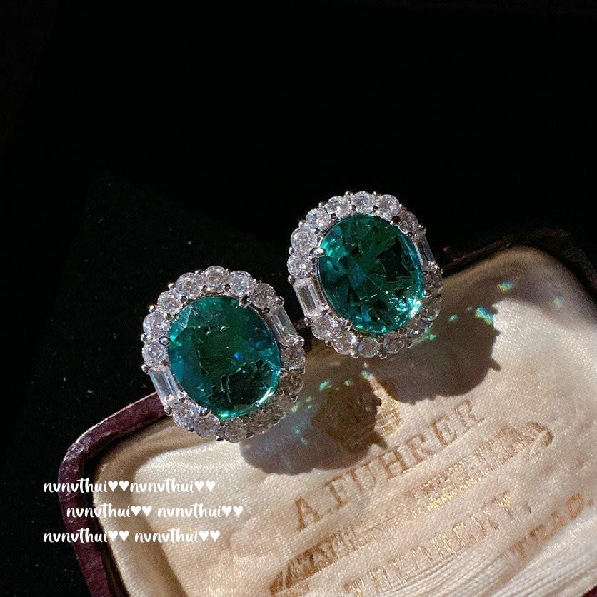 Macaron Watermelon Stone Emerald Ring, Plated 18K Gold, Emerald, Immortal Flower, Large Carat Zircon Ring