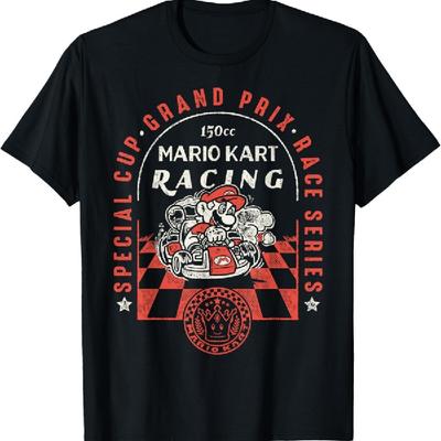 Mario Kart Mario Grand Prix Vintage Poster T-Shirt
