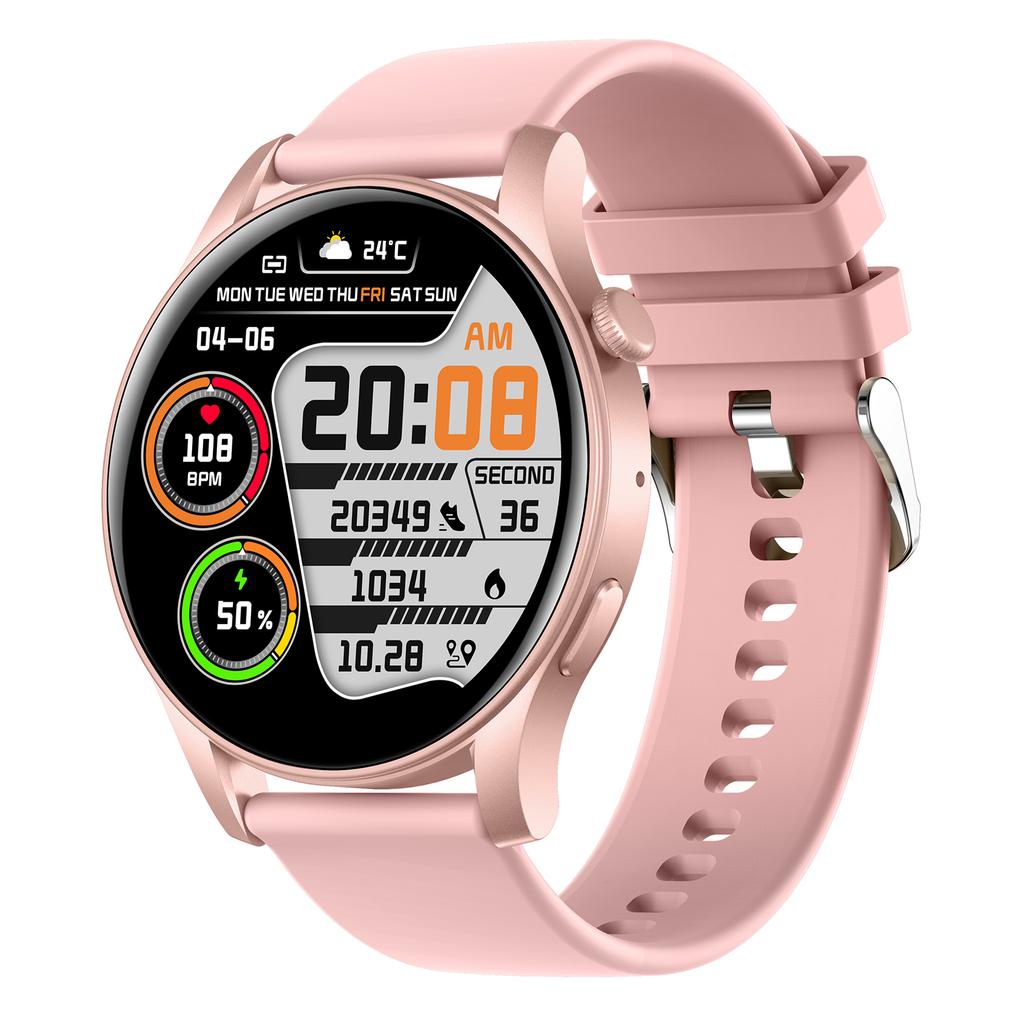 KC88 1,43 Zoll AMOLED-Bildschirm Smartwatch Bluetooth-kompatibles Anrufen Herzfrequenz Blutdruckmonitor