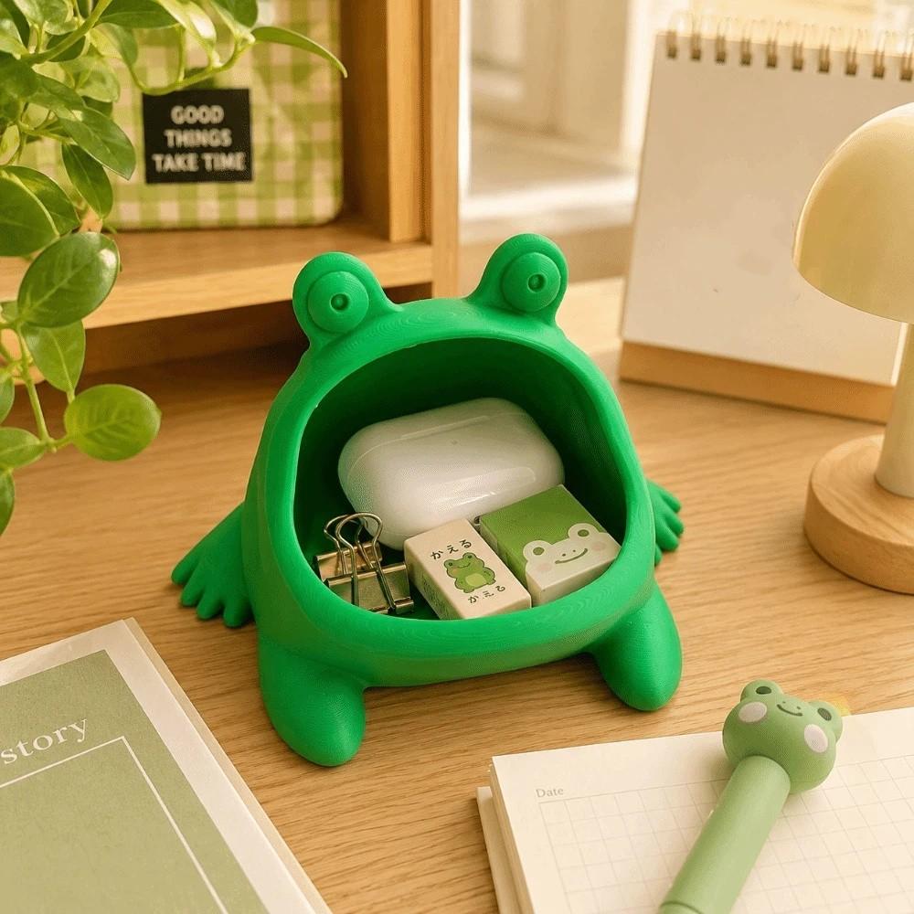 Caja de Almacenamiento Rana Boca Grande Adornos Soporte para Anillos Plato Creativo para Joyería Bandeja Regalo