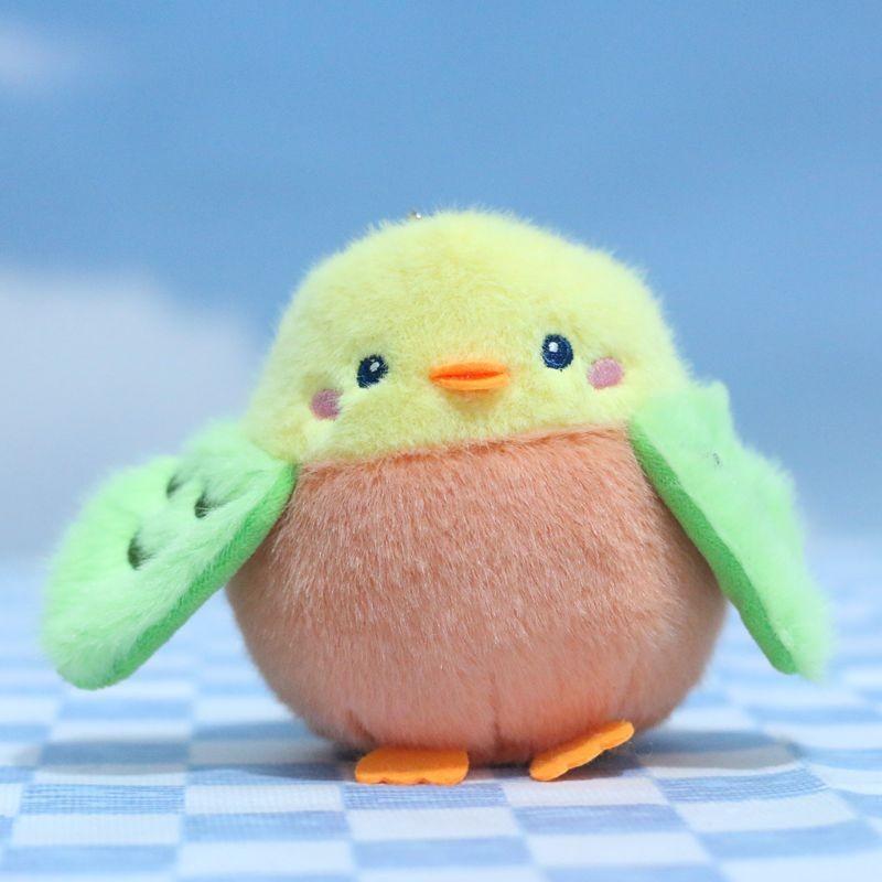 Cute Realistic Plush Sparrow Pendant Keyring Charming Stuffed Toy For Kids