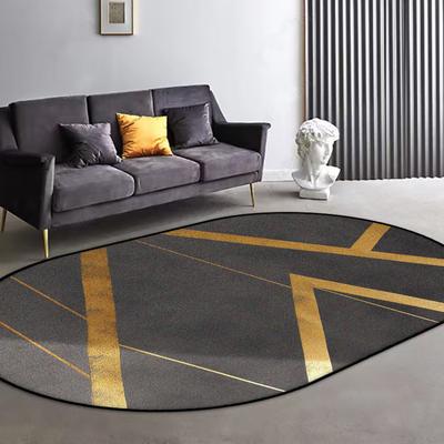 Covor Oval Geometric Nordic LIVING Cameră de zi Decor Acasă de Lux Dormitor Covor Oval Suprafață Mare Lavabil Antiderapant Covorașe Podea Lounge