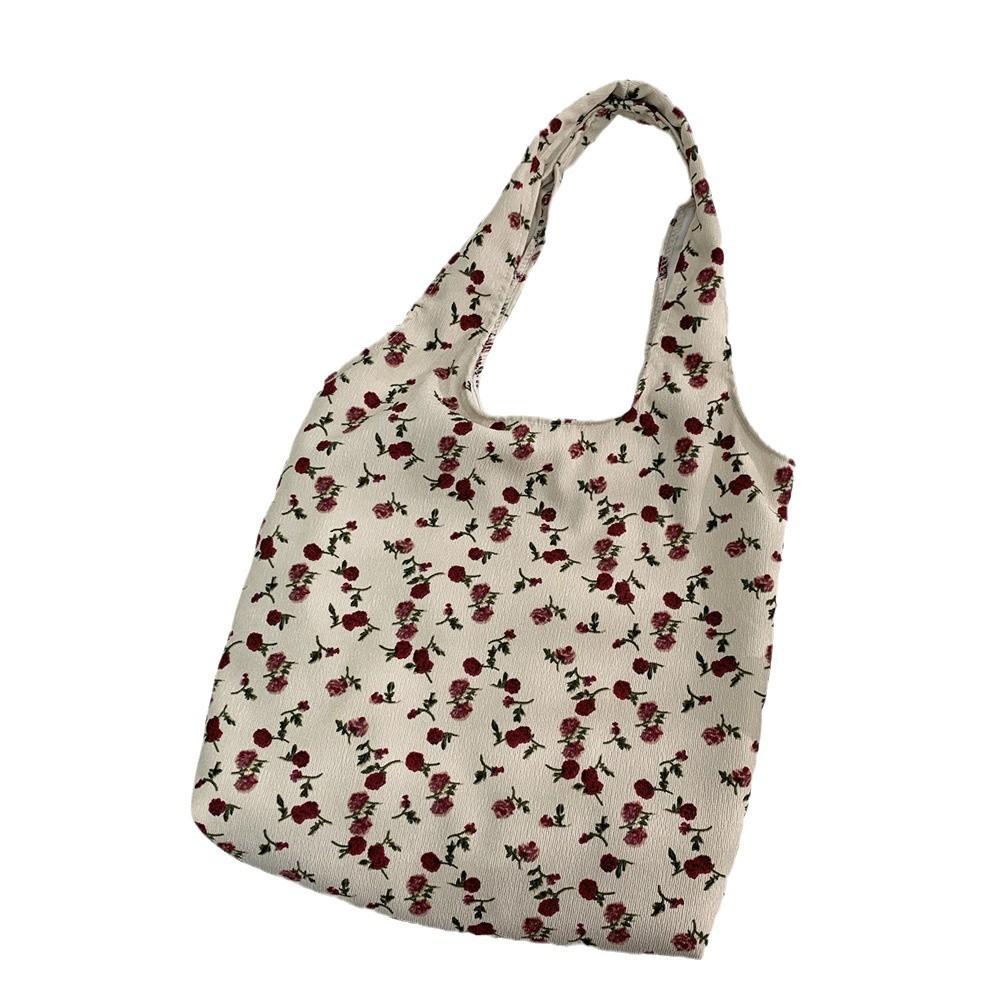 A Sea of Flowers Large-capacity Single-shoulder Bag Artistic and Retro Bag