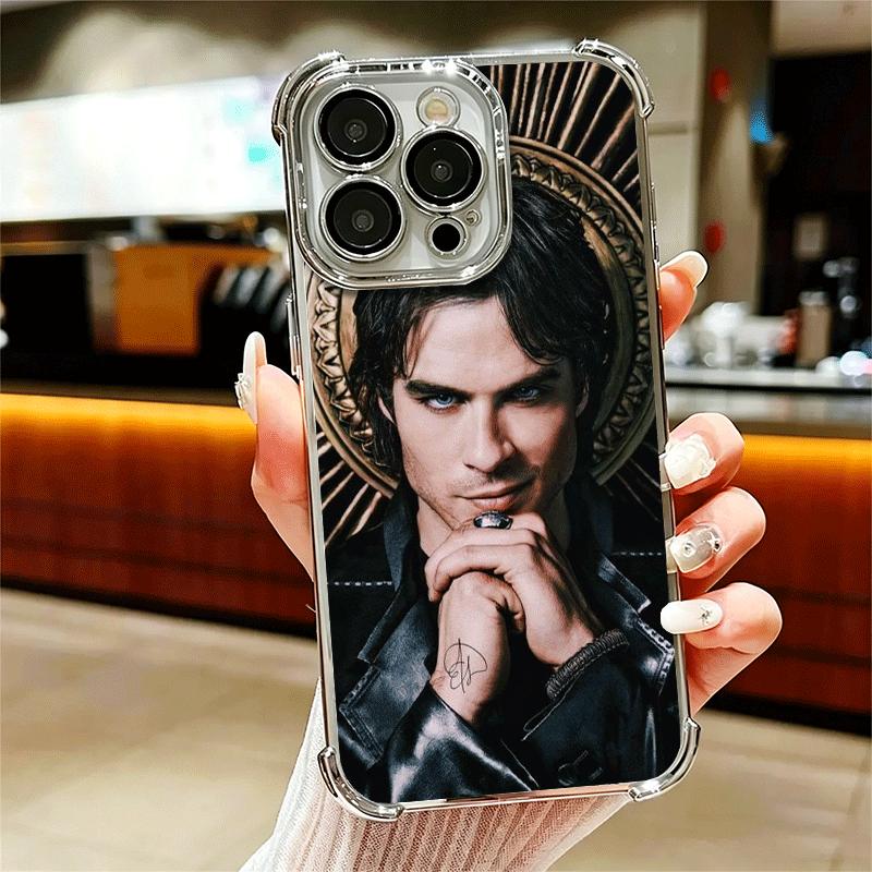 

The Vampire Diaries Soft Phone Case For iPhone 15 16 17 Air 14 Pro Max 16E Plus 13 12 Mini Plating Anti-Fall Fundas iPhone 17 Pro Max