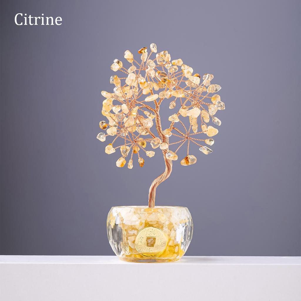 1PC Natural Stones 7 Chakra Healing Crystals Stones Get Rich Tree Home Office  Room Feng Shui Decoration for Luck Home Decorat