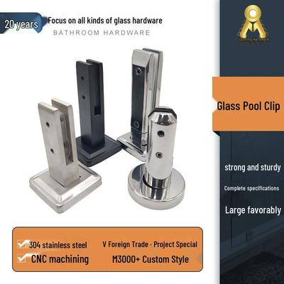 304 Stainless Steel Glass Pool Clamp Handrail Base Clip