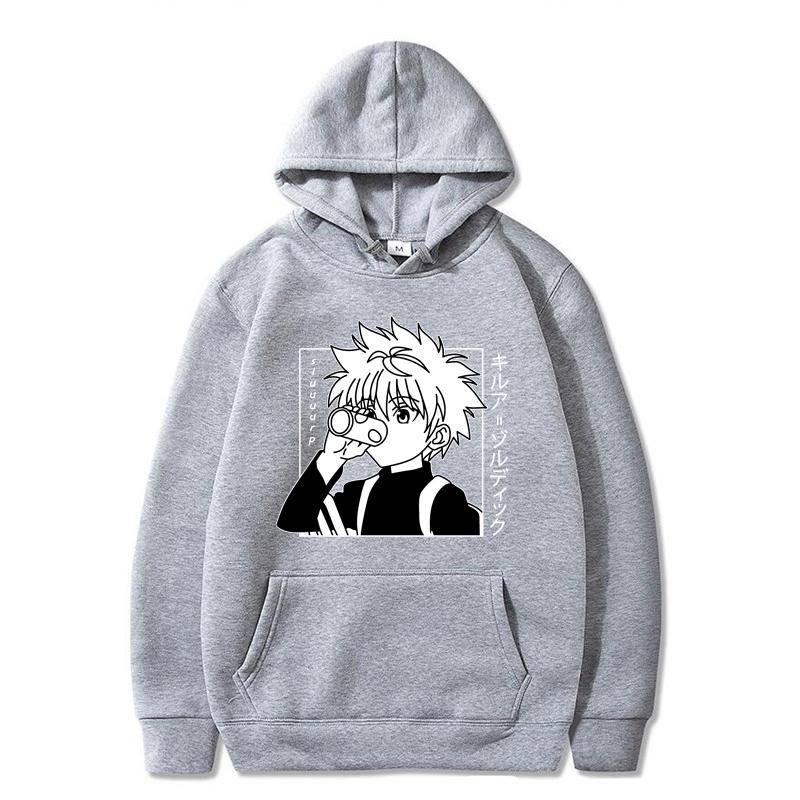 Hunter X Hunter Hoodies Anime Unisexga HxH Killua Print Streetwear Unisex Women Casual Fashion Oversized Sweatshirts Hoodie Tracksuits