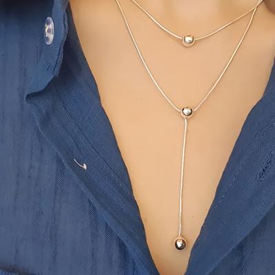Collar de Cadena de Serpiente para Mujer para Uso Diario (Dos cadenas a la vez)