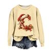 Women's Fashionable Casual Long-Sleeved Christmas Letter Print Crew-Neck Sweatshirt
