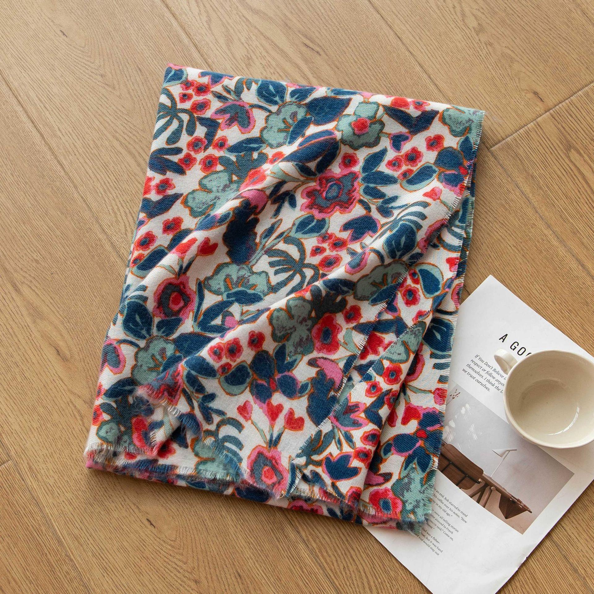 

New Soft and Warm Imitation Cashmere Printed Tassel Scarf High End Women s Scarf Shawl 70*180cm