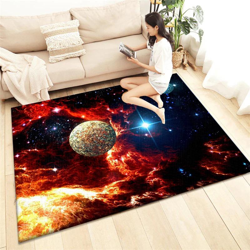 Cosmic Planet HD Printed Carpet Living Room Home Decor Sofa Table Rug Anti Slip Chair Cushion Lounge Mat Picnic Camping  Ar