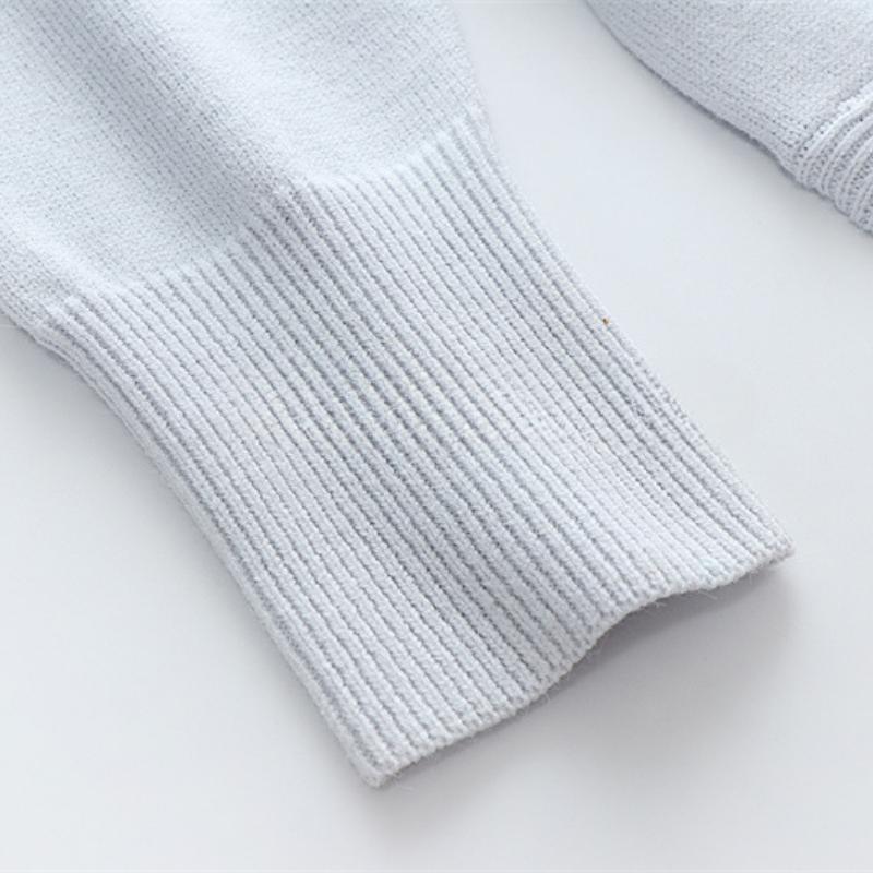 IHUASU Women's Autumn and Winter Commuter Sweater Strapless Solid Color Loose Large Size One Lapel Knit Sweater