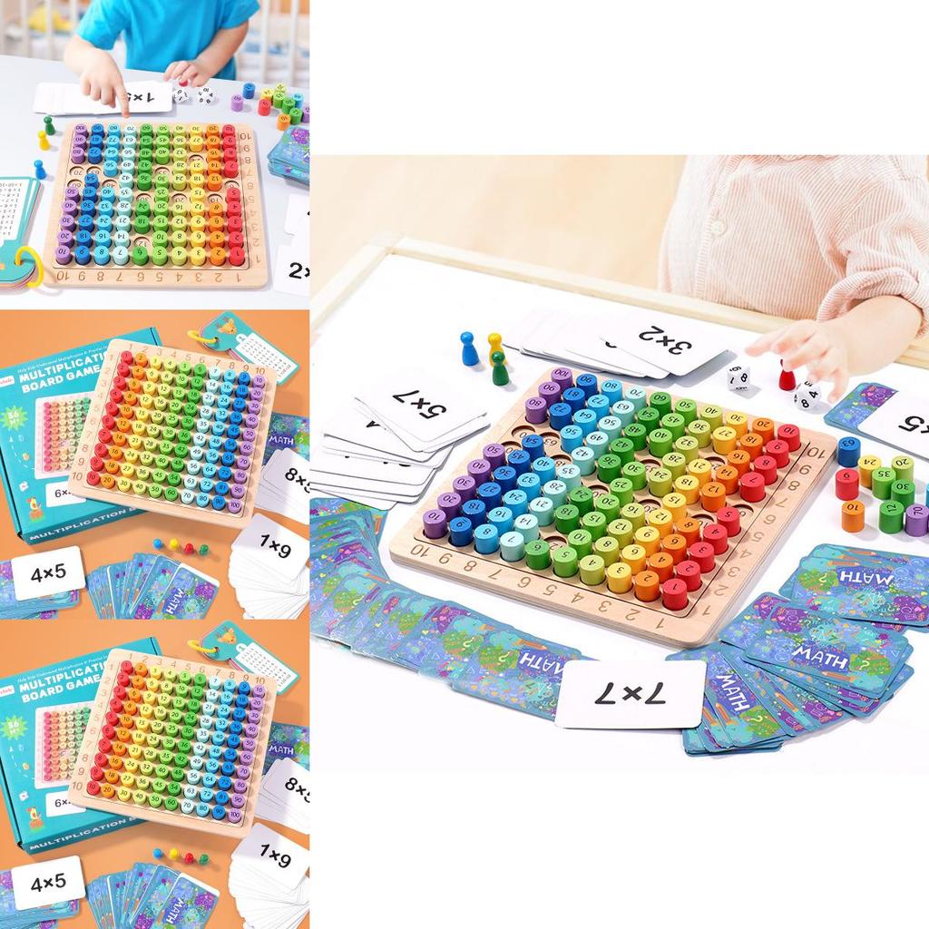Math Learning Toy With Wooden Multiplication Board For Kids Educational Development