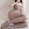 Sexy Crotchless Tights Women High Fishnet Black Sling Body Stockings Erotic Lingerie Mesh Teddy Pantyhose One Piece Long Tights