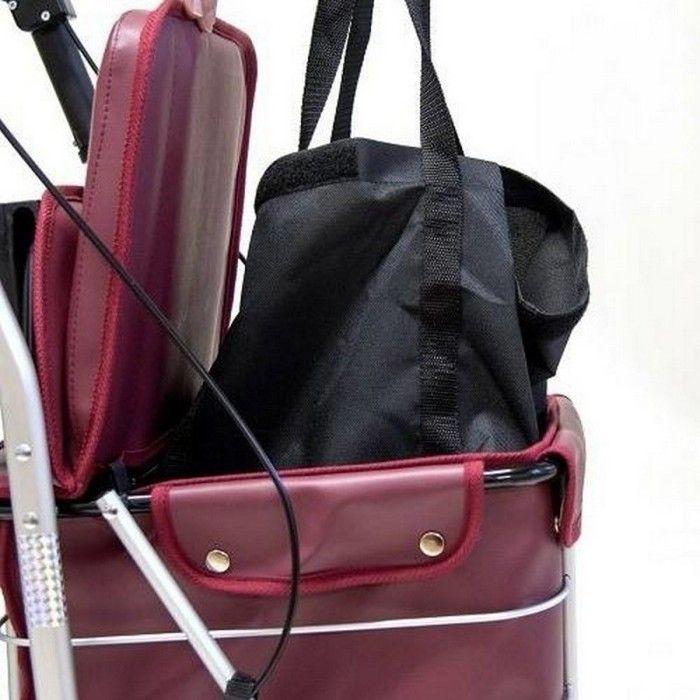 Déambulateur et chariot de course en un pliable avec Siège Panier 29 L Lett 800