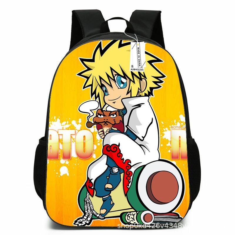 Naruto Peripheral Schoolbag Naruto Sasuke European and American Elementary and Middle School Students Backpack Cartoon Animation Computer Bag