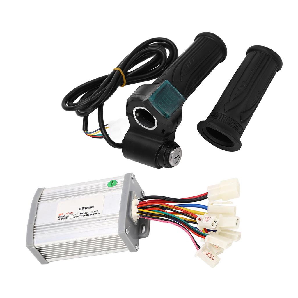 Bike Motor Controller Kit 36V 800W Throttle Power Display Stable Brush Motor Controller for DIY