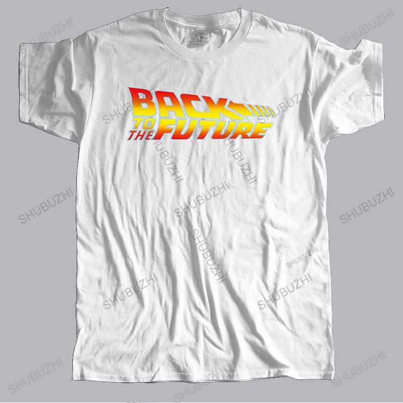 homme luxury cotton streetwear T shirt short sleeve Back To The Future Movie Logo casual teeshirt High Quality for Unisex tshirt