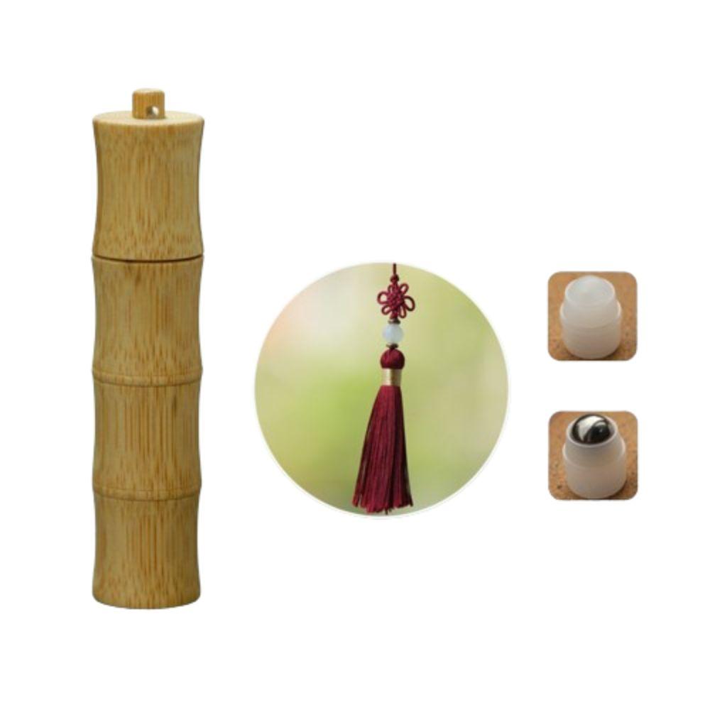5/10ml Bamboo Roll-on Bottle Steel Roller Ball Lipstick Tube Natural Lip Balm Tubes  Lipgloss Pack